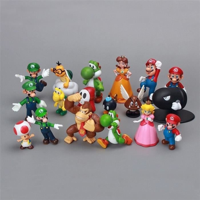 18 pcs / lot Super Mario Bros figurines d'action PVC jouets modèle Yoshi  pêche princesse Luigi timide Guy Odyssey Donkey Kong - Cdiscount Jeux -  Jouets