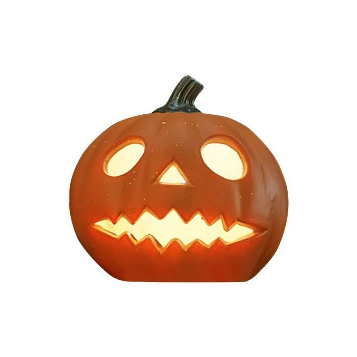 Lanterne Citrouille Halloween à LED - Décoration De Table à Piles - Ambiance Lumineuse Et Effrayante