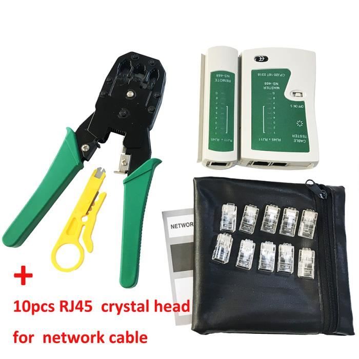 Outil de test de câble réseau RJ45 RJ11 RJ12 CAT5 CAT5es dénudeur de