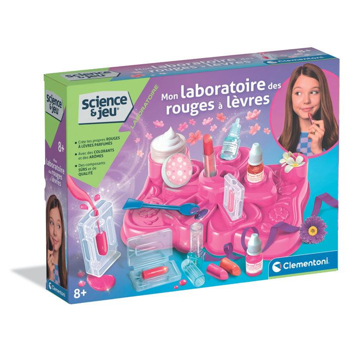Clementoni Mon Laboratoire Des Rouges À Lèvres – Kit Scientifique Pour Créer Cosmétiques
