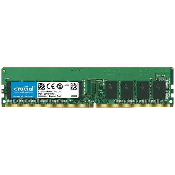 Vente Memoire PC CRUCIAL Module de RAM - 16 Go - DDR4-2666/PC4-21300 DDR4 SDRAM - CL19 - 1,20 V - ECC - Non bufferisé pas cher
