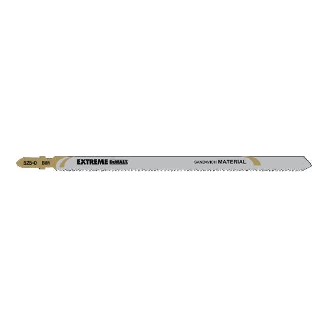 Lot De 5 Lames Scie Sauteuse DeWalt T345XF - Denture Progressor Tooth T-Shank Bi-Metal