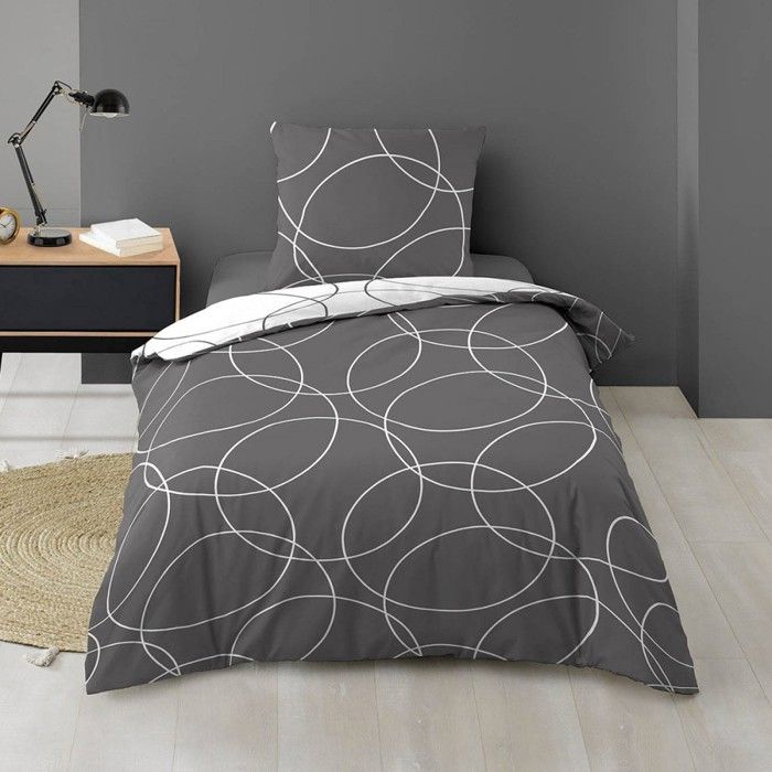 Housse de couette 140x200 Elton + taie microfibre