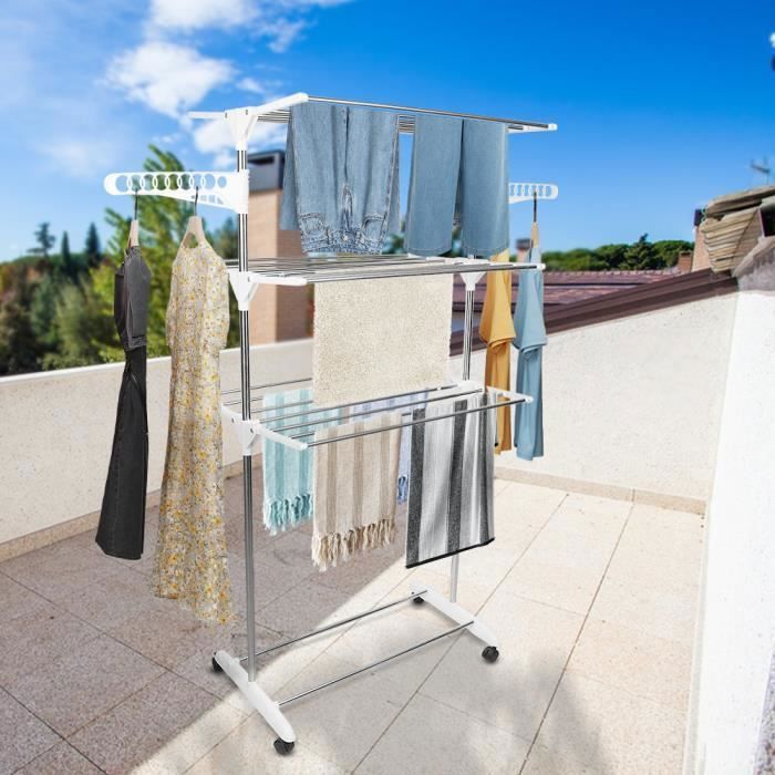 Séchoir à Linge Minky 3 étages - 40m De Surface - Avec Roulettes - Se Plie à Plat Seche Linge Séchoir à Linge Minky 3 étages - 40m De Surface - Avec Roulettes - Se Plie à Plat Seche Linge