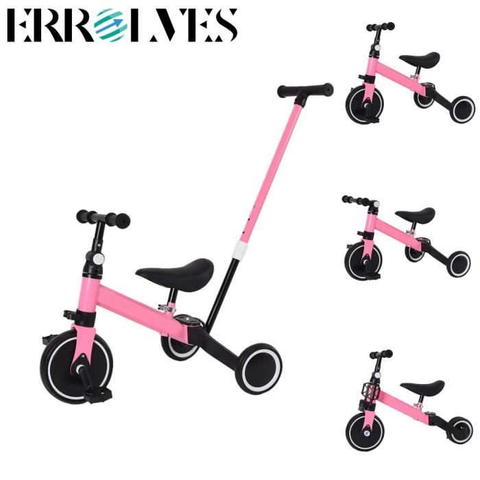 Tricycle évolutif pour enfant ERROLVES®4 en 1 - Rose