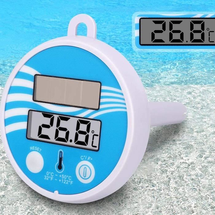 Thermomètre De Piscine Flottant Cygne - Digital, Corde Incluse - Pour Piscine/Spa