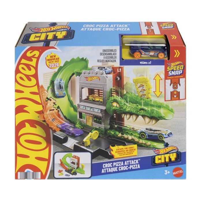 Coffret de piste HOT WHEELS Attaque du Crocodile Véhicule 164 inclus Compatible Speed Snap Dès - vue 8