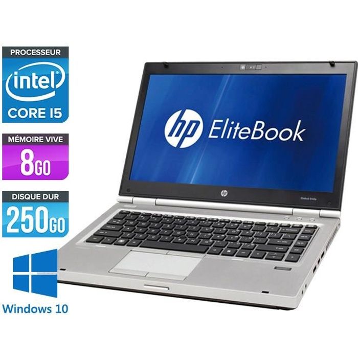 Pc portable HP 8460P -Core i5 2,5Ghz - 8Go - 250Go -Windows 10