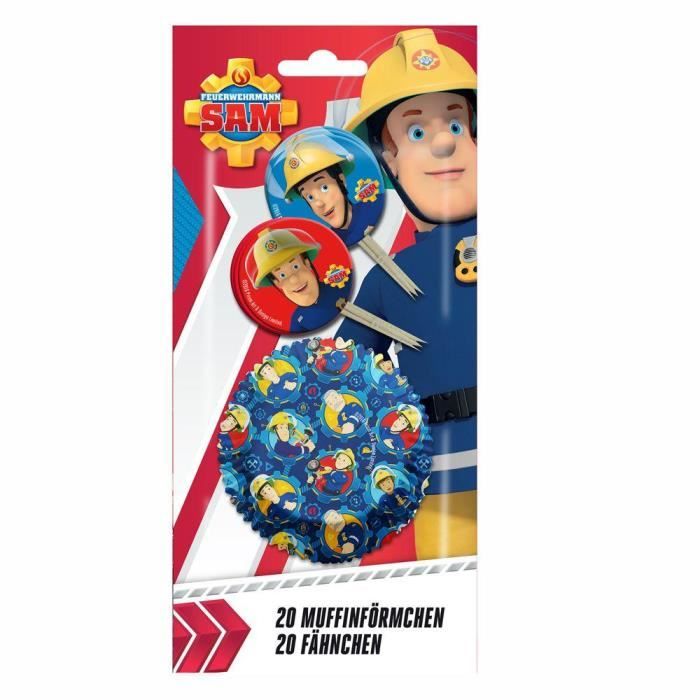 Sam Le Pompier Fireman Sam Decoration Mini Moule Set Et Drapeaux A Muffins Cdiscount Maison