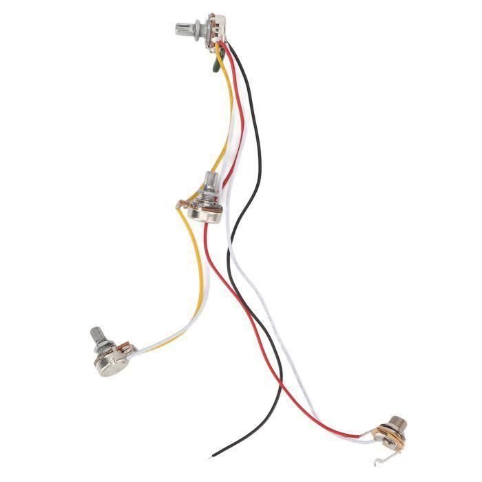 Faisceau De Câblage Pré-câblé Pour Guitare - Commutateur 3 Voies, Pots 500k Volume & Tonalité - Neuf