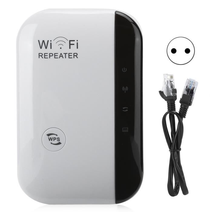 Répétiteur Amplificateur de Signal WiFi Port Ethernet 300M Mural Blanc ...