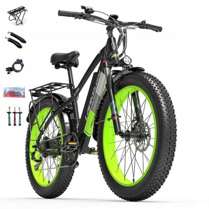 LANKELEISI XC4000 vélo électrique 17.5AH 48V 1000W 120KM roue aluminium 26 \