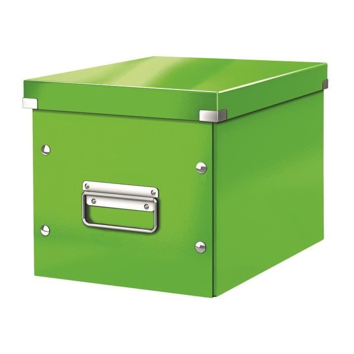 Boîte de rangement carton Leitz Click & Store Wow Cube Format L vert