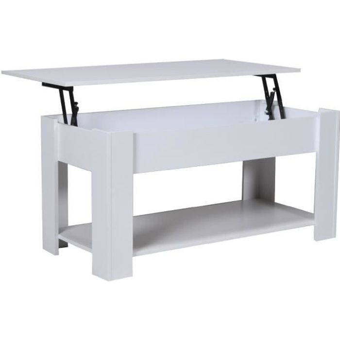 table basse utah 100x50cm / blanc
