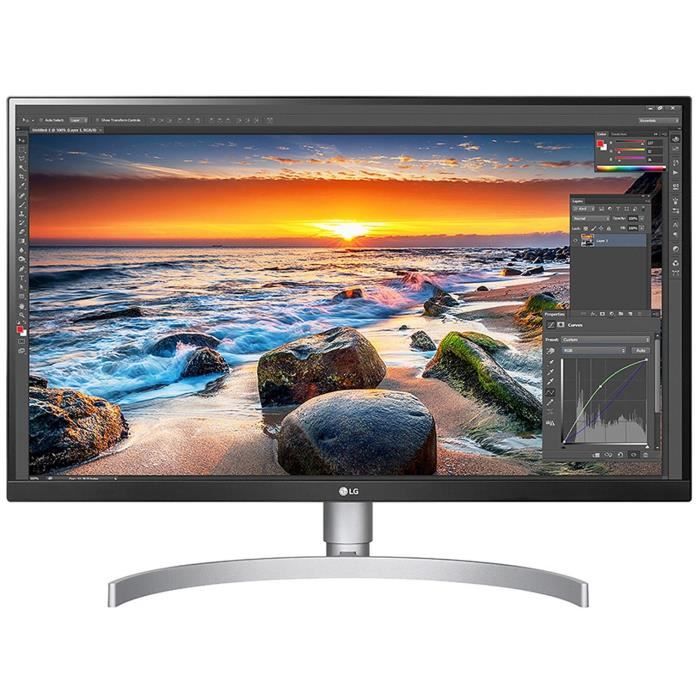 LG 27UL850 W Écran LED 27 3840 x 2160 4K @ 60 Hz IPS 350 cdm² 1000:1 DisplayHDR 400 5 ms 2xHDMI DisplayPort USB C haut parleurs cadre - vue 5