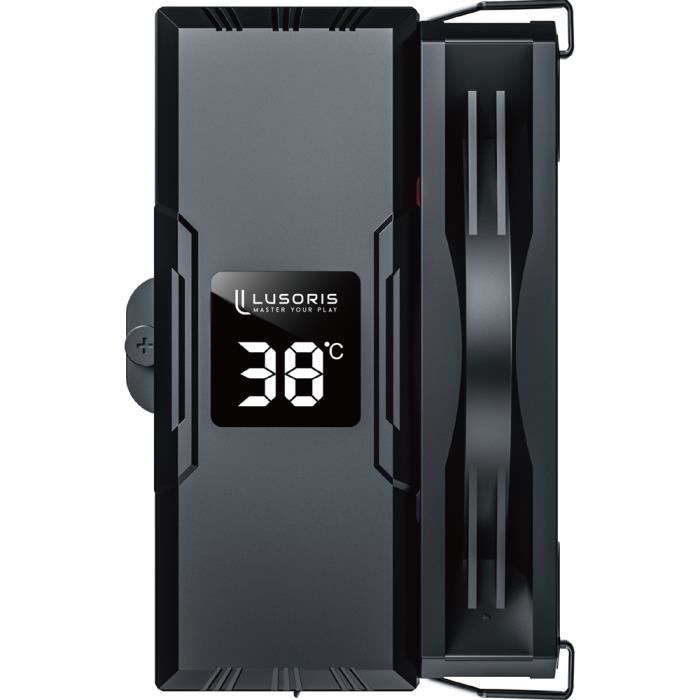 Ventirad – LUSORIS – VTR-3000 BLACK – 6 heat pipes – Ventilateur PWM ARGB 12 cm – Alarme de surchauffe