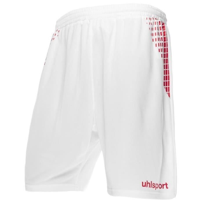 Short de football - Tunisie - 2018 - Blanc/Rouge - Homme - Respirant Short de football - Tunisie - 2018 - Blanc/Rouge - Homme - Respirant