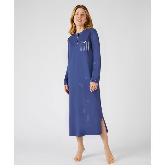 Damart Liquette maille jersey long 120 cm Bleu Nuit Bleu nuit