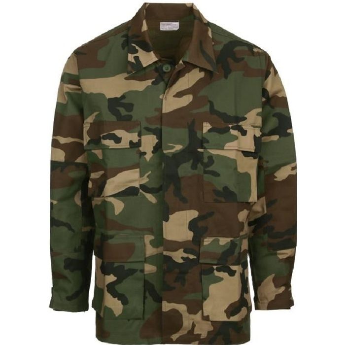 Uncle Sam Camouflage Hommes Chemise manches longues 