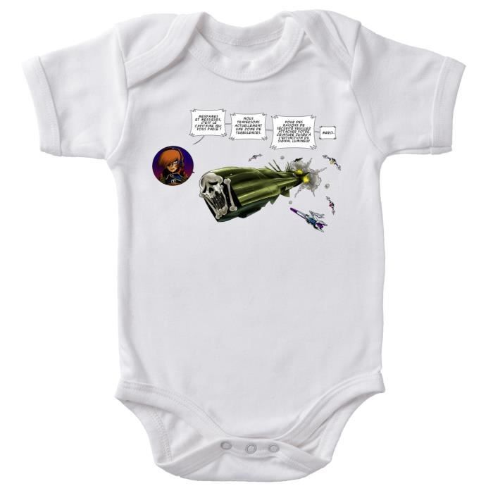 Body Bebe Manches Courtes Blanc Parodie Albator L Arcadia Zone De Turbulences Body Bebe De Qualite Superieure De Taille 3 Blanc Cdiscount Pret A Porter