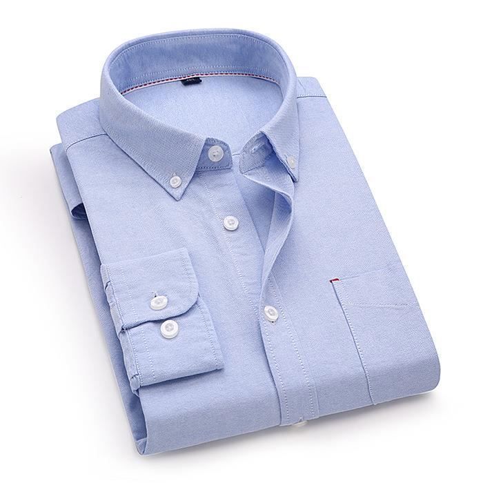 Chemise oxford manches longues pour homme - Disponible en grandes