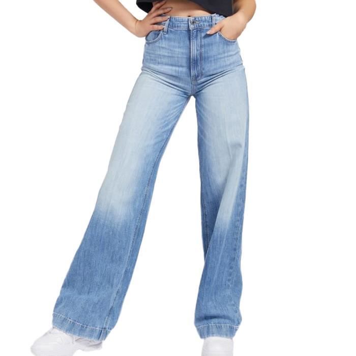 Jeans large Bleu Femme Guess Lnnd