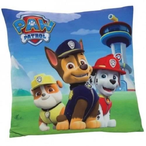 Housse De Coussin Paw Patrol 40x40 Cm - Motif Imprimé Des Deux Côtés - Fermeture Éclair - 100% Polyester