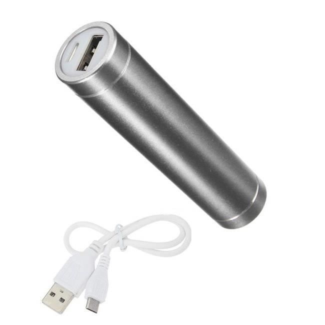 Batterie Chargeur Externe pour SAMSUNG Galaxy A70 Universel Power Bank  2600mAh avec Cable USB/Mirco USB Secours Telephone (ARGENT)