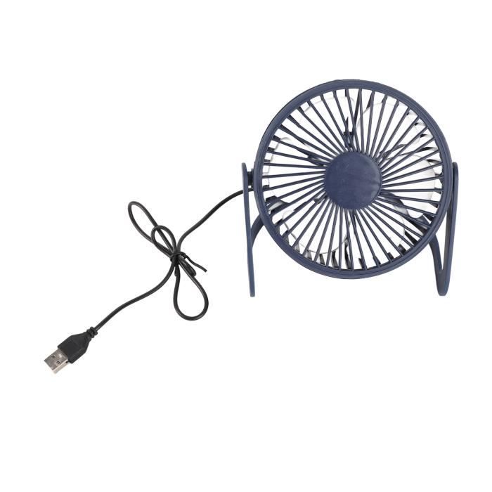 OMABETA Ventilateur de bureau USB Mini ventilateur de bureau rotation à 360 degrés moteur sans materiel registre Bleu foncé - Omabeta
