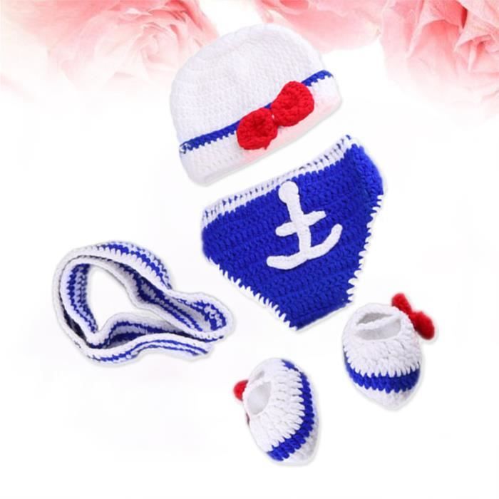 1 Ensemble Creatif Fait A La Main Mignon Adorable Kawaii Marine Marin Nouveau Ne Costume Tenues Pour Fete Photo Oreiller Bebe Achat Vente Oreiller Bebe Cdiscount