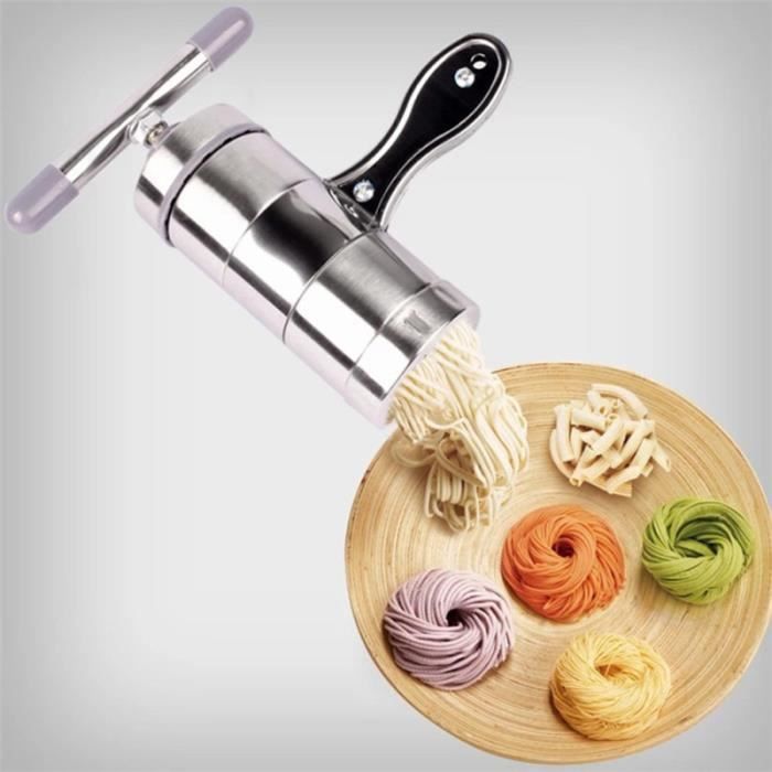 Garsent Machine à Pâtes électrique Portable - Automatique, Avec Plusieurs Matrices De Découpe - Pour Nouilles Fraîches Maison - Légère Et Facile à Nettoyer