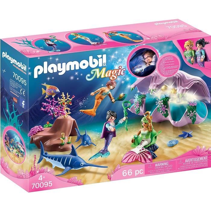 PLAYMOBIL - 70095 - Magic Les Sirènes - Coquillage lumineux avec