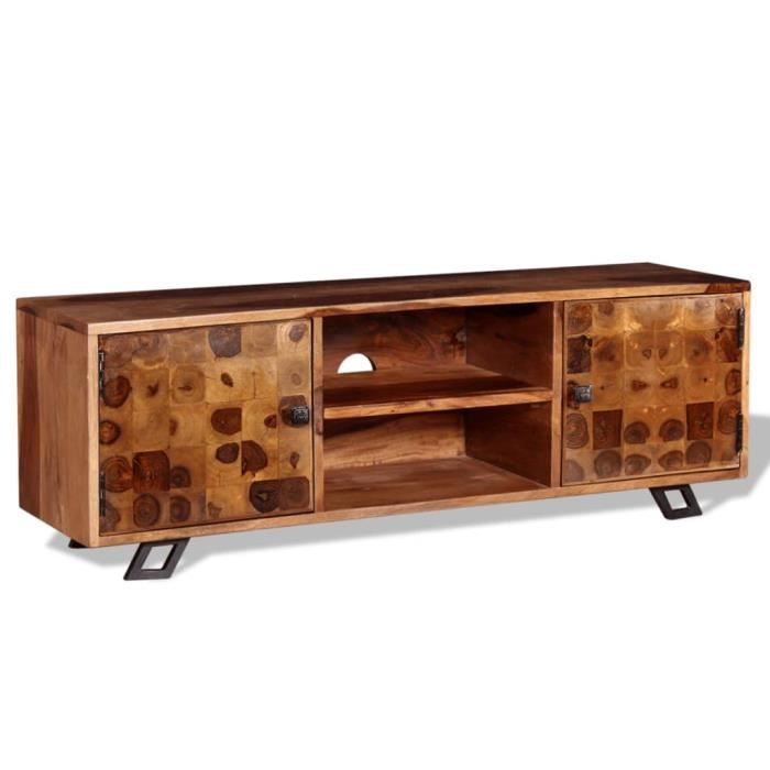 vidaXL Meuble TV 120x30x40 cm Bois de Sesham solide