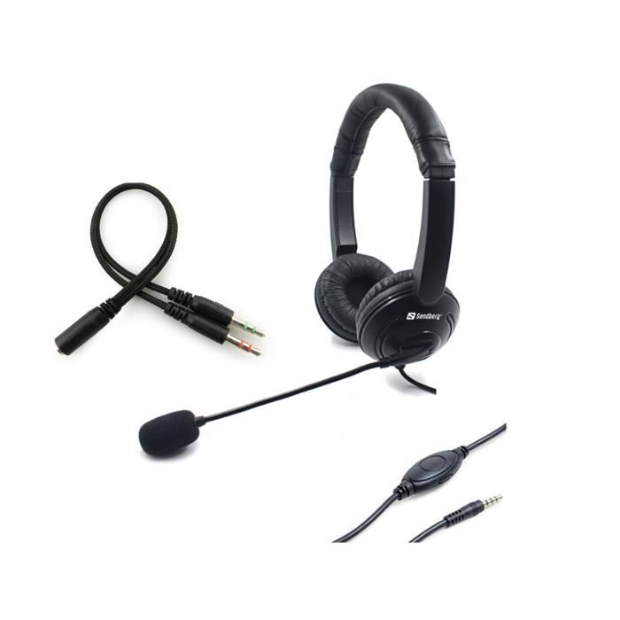 SANDBERG - MINIJACK HEADSET SAVER - Noir - Filaire - Sur-oreille