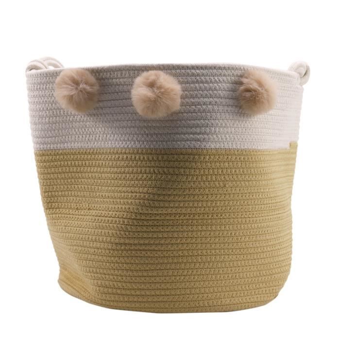 Panier A Linge Tresse Coton Nordique Enfants Jouet Vetements Sales Baril Organisateur De Stockage Maison Maternelle Enfants Bebe Cdiscount Maison