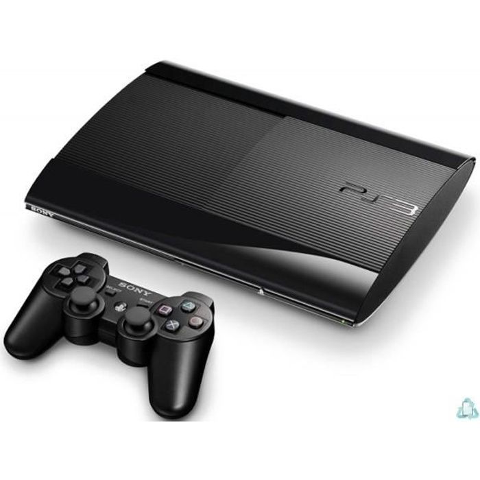 CONSOLE PLAYSTATION 3 ULTRA SLIM - 500GO - NOIR + MANETTE