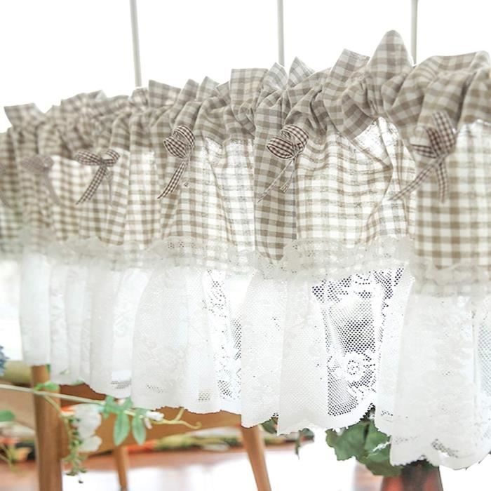 A.Monamour Rideau De Cuisine Court Pour Petit Fenêtre Rural