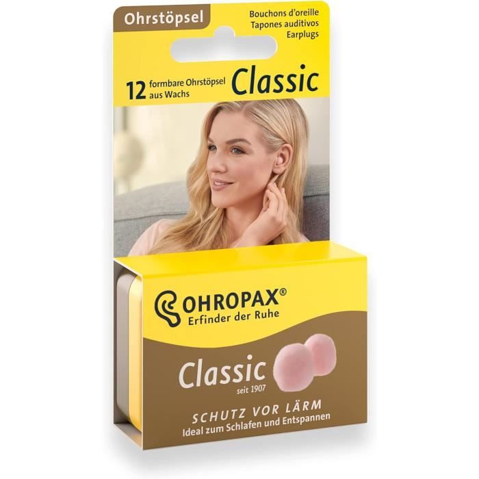 OHROPAX Lot De 6 Bouchons D'oreilles Transparents En Silicone