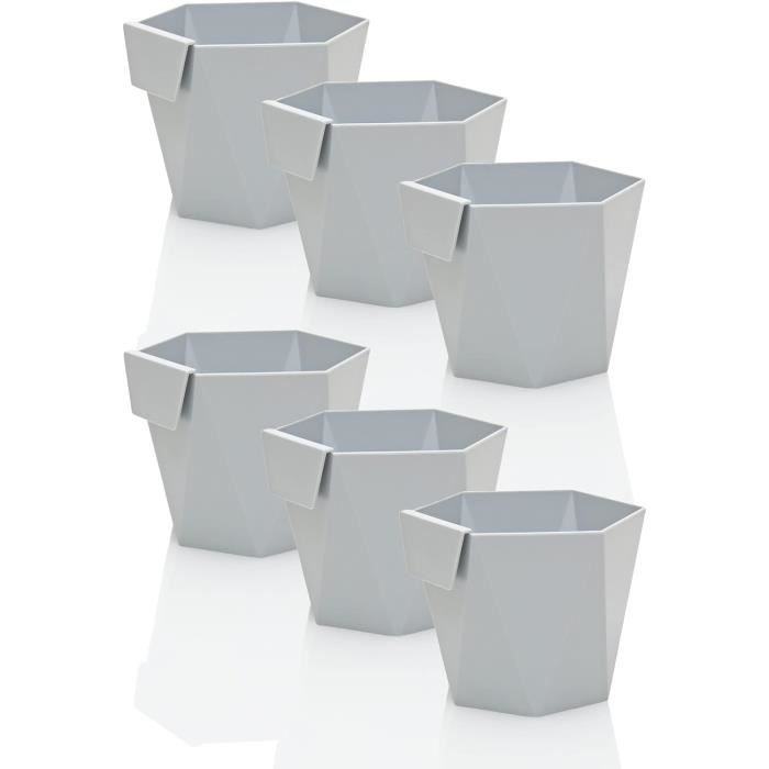 Idea-station Pot de Fleur Plastique 3 x 14 cm - Gris - Cache Pot Plante Interieur37 Idea-station Pot de Fleur Plastique 3 x 14 cm - Gris - Cache Pot Plante Interieur37
