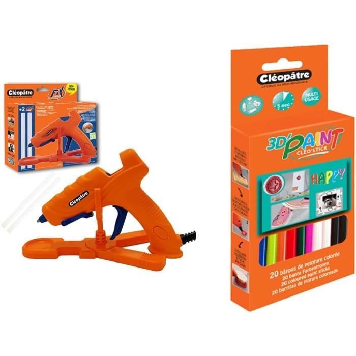 Colla Stick Cl&eacute;op&acirc;tre - Confezione Da 12 Bastoncini Da 8 G - Bianca - Per Scuola E Lavoretti