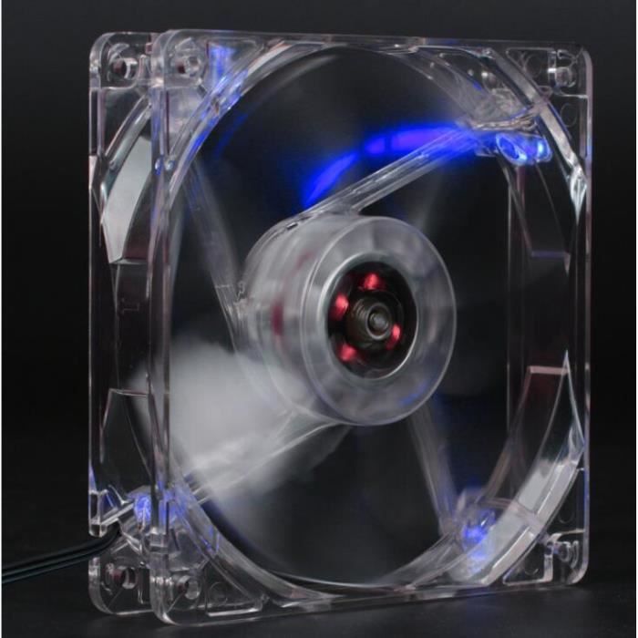140mm 12V 3Pin LED ventilateur interne PC Ultra silencieux pour boîtiers refroidissement dordinateur refroidisseurs CPU 14cm Bleu - Swarey