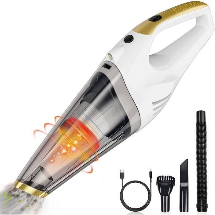 ZUSKYZU Aspirateur à Main Sans Fil Voiture 22000 PA - 4 En 1 Batterie 6000mAh