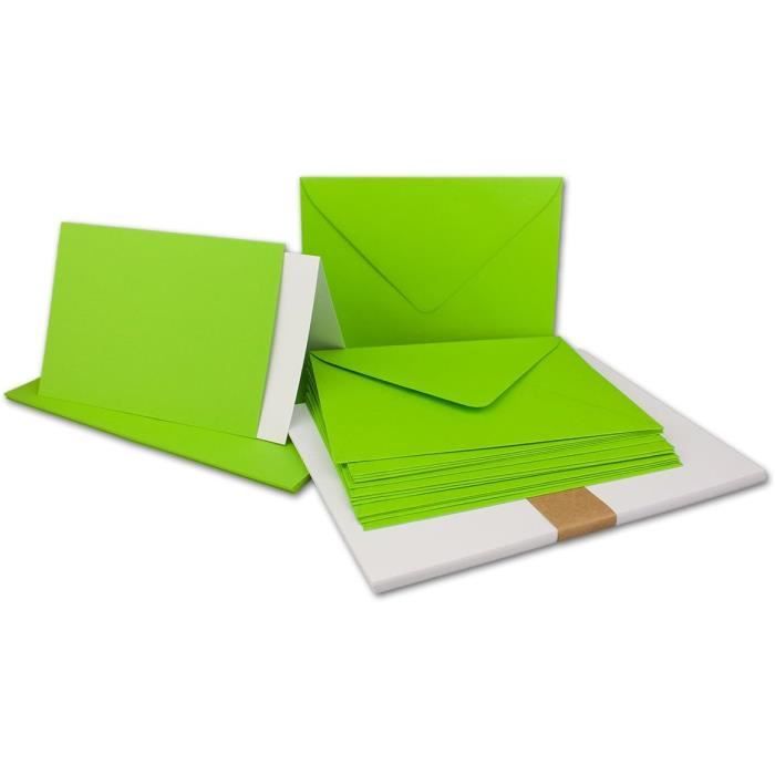 Lot De 50 Cadres-cartes Pour Photos 4x6 Pouces - Avec Inserts Et Enveloppes - Blanc