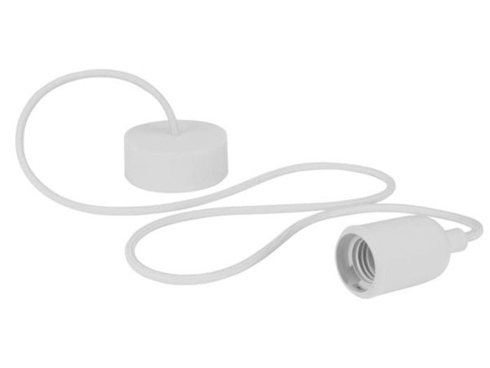 Suspension luminaire blanc VELLIGHT - douille E27 - câble 1.4m - design en cordage Suspension luminaire blanc VELLIGHT - douille E27 - câble 1.4m - design en cordage
