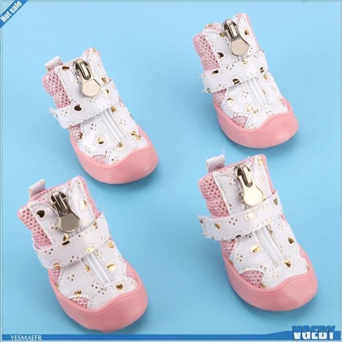 Meilleurs prix pour VGEBY Chaussures pour chiens 4 pièces Lot de chaussures pour chien de compagnie chiot antidérapant respirant animalerie manteau