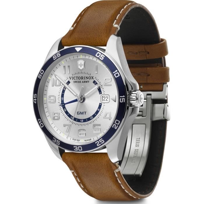 Montre - VICTORINOX - FieldForce Classic 241931 - Quartz - Etanche 10 ATM - Bracelet Cuir Marron Montre - VICTORINOX - FieldForce Classic 241931 - Quartz - Etanche 10 ATM - Bracelet Cuir Marron
