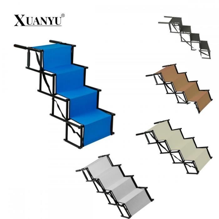 Comparer les prix de Escalier pour chien petit ou grand XUANYU - Rampe pliable pour voiture idéale pour les - 4 marches,Bleu