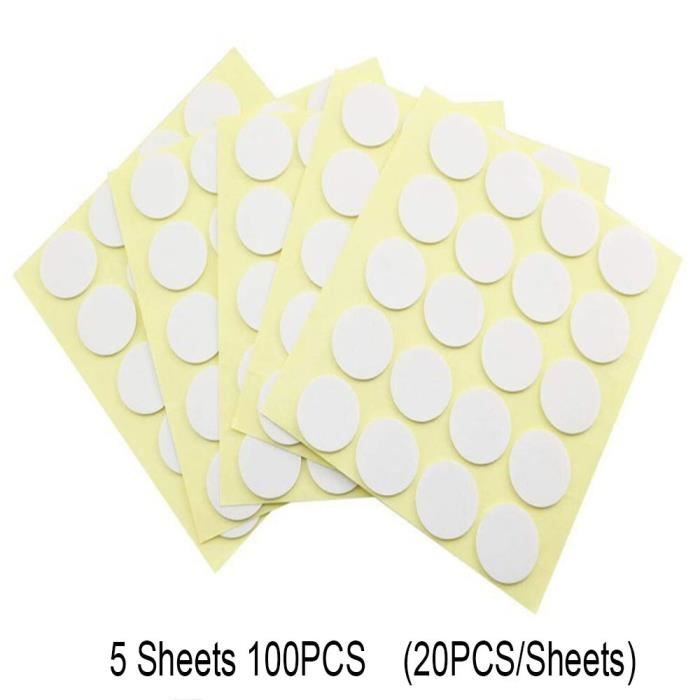48 Tampons Adhésifs En Mousse Ronds Double Face 30mm - Neuf, Livraison Gratuite