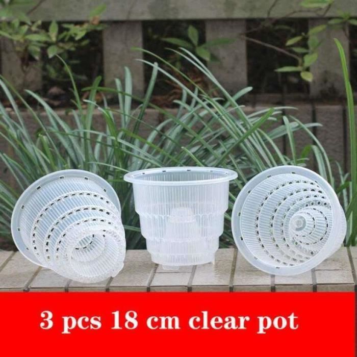GebEarth Kit Rempotage Orchidée - Pot Transparent 16cm + Terreau 1L + Gants