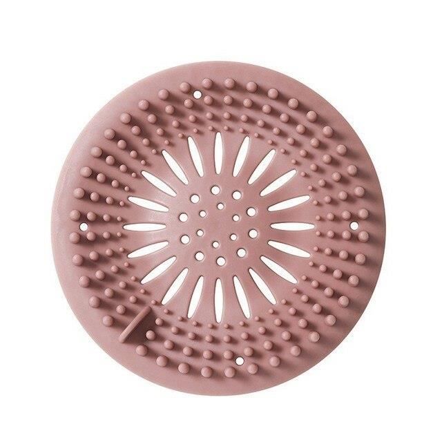 Lot De 3 Filtres De Vidange De Douche En Silicone - Double Grille Anti-cheveux - Base Antidérapante - Pour Baignoire Et Douche - Couleur Gris
